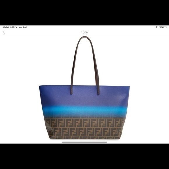 Fendi Handbags - Fendi Zucca Ombré Roll Tote in blue